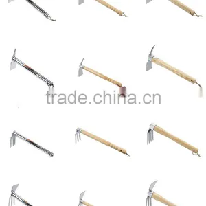 Garden Tool Set, Steel Head Wooden Handle Garden Hoe thumbnail-1