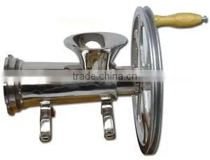 32# Stainless Steel Manual Meat Mincer With Belt Pulley thumbnail-1