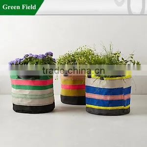 Green Field Colorful Canvas Flower Planter,Modern Colorful Flower Planter thumbnail-1