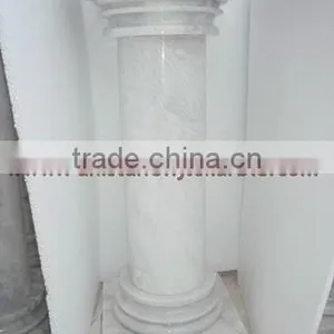 A GRADE ZIARAT WHITE MARBLE PEDESTALS thumbnail-1