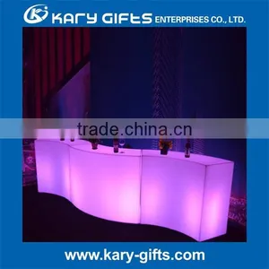 Commercial Illuminated LED Furniture Curve LED Bar Counter thumbnail-1