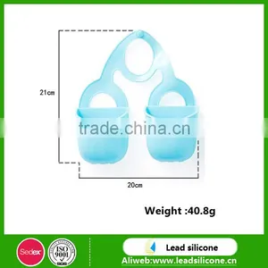 Creative Saving-space Silicone Double Groove Wall Hang Bags thumbnail-3