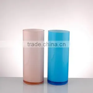 Handblown Colored Cylinder Glass Vases thumbnail-1