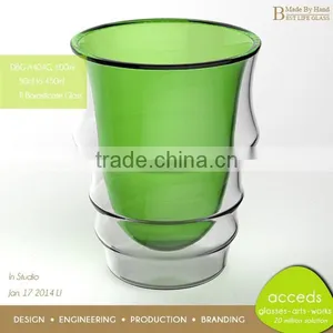 DBG-H20-400 400ml Popular Borosilicate Double Wall Glass Drink Cup thumbnail-2