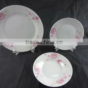 12 Pcs Dinnerware Set With Flower Pattern Decal thumbnail-1