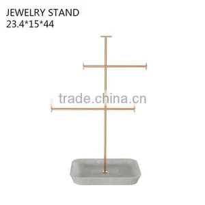 Metal Jewelry Holder, Jewelry Stand For Earrings,Necklaces, Bracelets With Cement Base thumbnail-5
