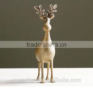 Resin Gold Deer Figurines Novelty Product Best Toys for 2016 Christmas Gift thumbnail-2