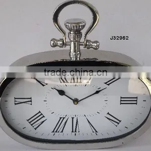 Oval Shape Steel Wall Clock in Mirror Finish Other Finishes Available thumbnail-1