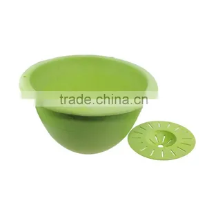 Ecological Best Quality Hot Selling Bamboo Fiber Powder Hanging Flowerpot thumbnail-1