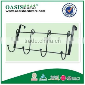 Door Coat Hanger/door Hook---4 Hangers/black Color thumbnail-1