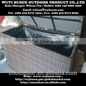 2015 MOST POPULAR CUSHION BOX WITH NEW DESIGN, WICKER BOX, GARDEN RATTAN BOX . thumbnail-3
