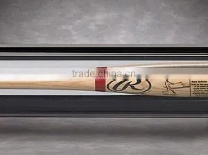 Slotwall Clear Acrylic Cover and Black Bottom Baseball Bat Display thumbnail-1