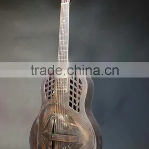 Ancient Finish Copper Alloy Body Tri-cone Resonator Guitar thumbnail-3
