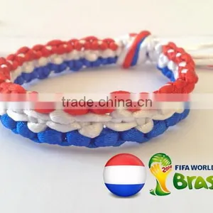 2017 Hot New Bestselling Product Wholesale Unique Handmade France Flag Knot Slip&slap Bracelet Made in China thumbnail-1
