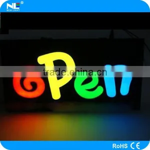 Acrylic Backlit Led Sign , 7 Colors Change Flash Light With Remote Control Led Open Sign/ Led Resin Sign. thumbnail-1