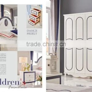 MJ666B Boys& Girls Pink Blue Bunk Bed Bedroom Set Wooden Children Bunk Bed Set Kid's Funny Furniture Set thumbnail-6