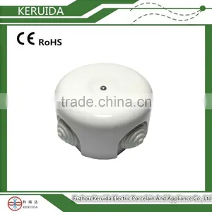 Retro Porcelain Junction Box With Rubber Plug/ceramic Wall Socket & Light Switch thumbnail-1