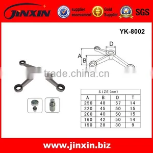 High Quality 304 316 Glass Spider Fitting 3 Way Arm Spider for Curtain Wall thumbnail-2