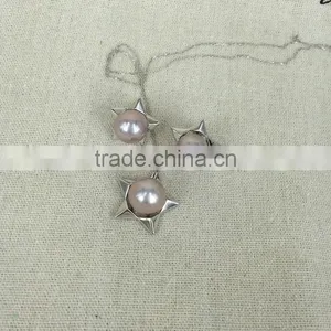 AAA 9-10 mm Purple Freshwater Pearl Necklace and Earring Sets thumbnail-3