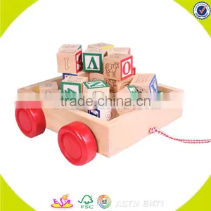 Wholesale Cheap Wooden Block Car Top Fashion Wooden Block Car W13C018 thumbnail-1