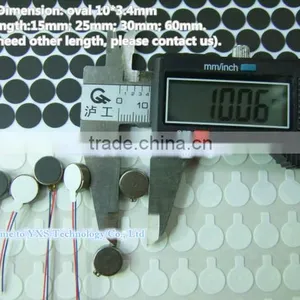 Kind Shooting Round Flat 10 * 3.4MM Phone Vibrator c 15MM 25MM 30MM 60mmwires In Stock~ thumbnail-1