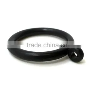 Window Plastic Curtain Rod Rings Inside Diameter 34mm & Inside Diameter 26mm With Eyelet Black Plastic thumbnail-3