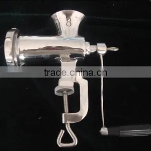 8# Manual Stainless Steel Meat Mincer With Clamp / Professional Mincer thumbnail-1