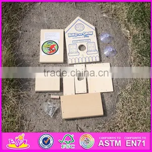 2016 New Fashion Funny Children Wooden Bird House W03B049 thumbnail-6