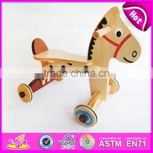 2016 New Design Baby Wooden Horse Walker,new Fashion Rocking Horse Baby Walker, High Quality Baby Walker W16A015 thumbnail-1