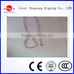 Dog Lead With Nyloy Handle Anmal Chain thumbnail-1