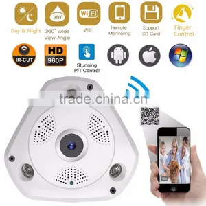 2017 New Hot 3.0 Megapixel 360 Degree Fisheye Lens 360 Degree Fisheye Lens Network Wireless CCTV IP Camera thumbnail-1