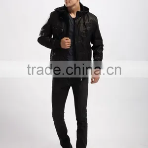 Fashion New Style Motorcycle Leather Jacket Men thumbnail-4