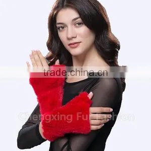 CX-A-08H Wholesale Women Wearing Mink Fur Leather Gloves thumbnail-6