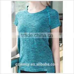 Colorful Sports Bamboo Cotton Short Fitness Outdoor Tshirt Women thumbnail-3