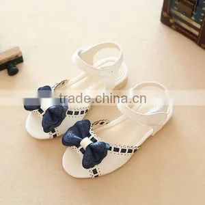 Zm35399a China Wholesale Leather Sandals Korean Childrens Bowknot Shoes thumbnail-2