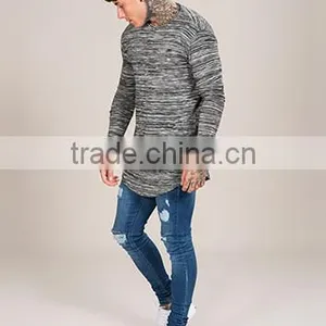 Wholesale t Shirt Manufacturers in China Long Line Slub t Shirts Custom thumbnail-4