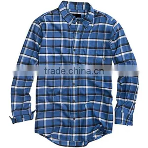 2015 Latest Design Men's Long Sleeve Check Flannel Shirt Men Dress Shirts Italian Shirt thumbnail-1