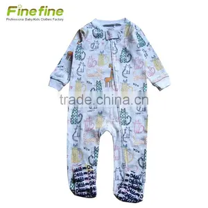 New Born Cool Pattern Plain Organic Baby Romper Clothing thumbnail-3
