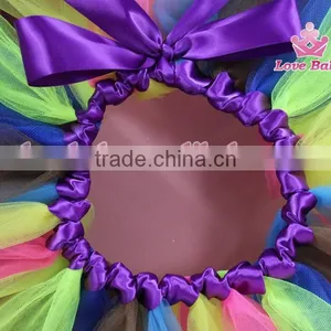 Rainbow Wholesale Princess Dance Girls Puffy Tulle Mini Skirt Baby Fluffy Ruffle Tutu Dress LBLSX-RT5066 thumbnail-6