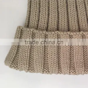 Myfur Wholesale Beanie Knit Hats With Fox Fur Pom Poms Wool Winter Hats thumbnail-5
