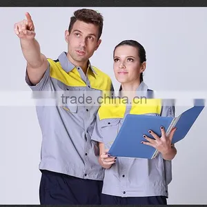 Juqian Mens Working Coverall Workwear Cotton Short Sleeve Summer Industrial Safey Work Uniforms thumbnail-3