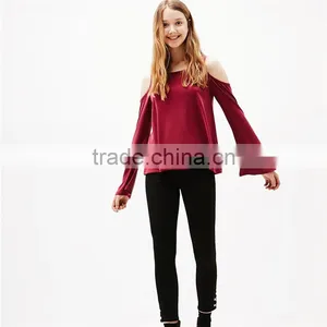 Korean Fashion Designs Casual Pure Color Skinny Fit Trousers Womens thumbnail-2