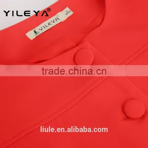 O Neck Single Breast Designed Red Fashion Casual Women European Italy Style Jackets on Sale thumbnail-5