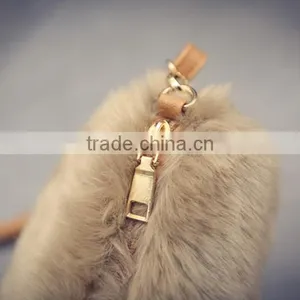 2016 New Fashion Women Handbag Brand Designer Hand Bag Faux Rabbit Fur Bags thumbnail-3