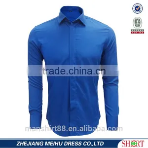 100% Factory Custom Slim Fit Cotton Men Shirt thumbnail-1