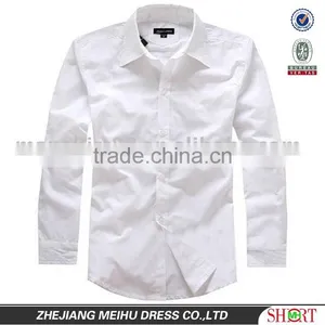 T/C White Casual Shirt, Fashion Casual Shirts Slim Fit thumbnail-1