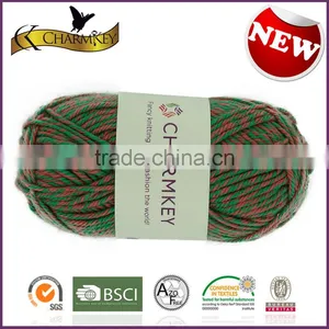 Charmkey Color Dyed Spinning Yarn Soft Acrylic Knitting Yarn Wholesale for Baby Hat thumbnail-2
