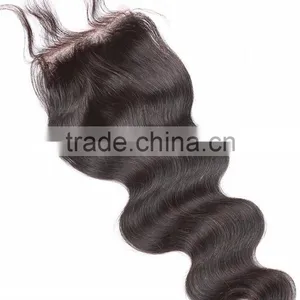 China 100% Human Hair Virgin Brazilian Hair 3 Way Part Closure thumbnail-3