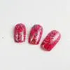Custom Pretty Full Cover Fake Nail Red Decorating Nails For Girls Finger thumbnail-1