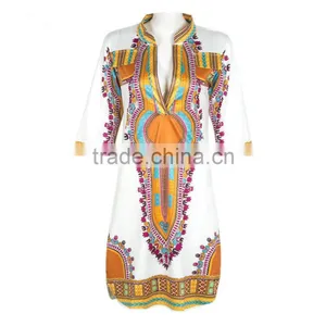 Onen Cheap Dress Fashion in Stock Print Totem Short Summer Woman Dress Wholesale Dress Woman thumbnail-1